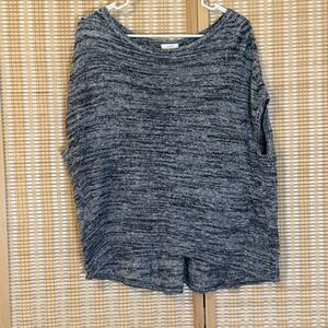 Pure J Jill Womens PM Sweater Vest Gray Knit Preppy Boho Streetwear Lagenlook